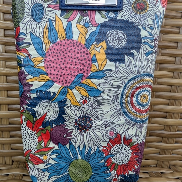 Gigi Hill The Jackie Floral Faux Leather Sunglass Case Kiss Lock Closure - Picture 3 of 15